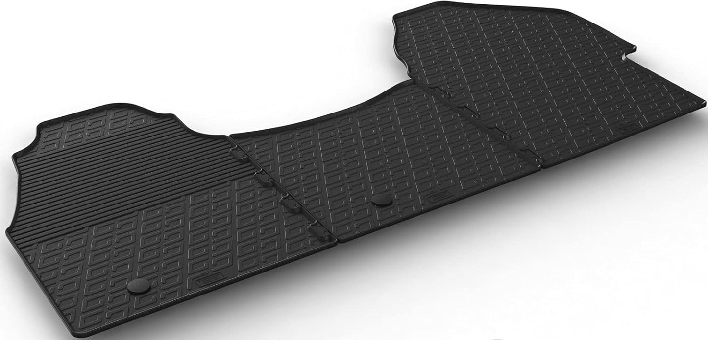 Gledring USA Custom Fit All-Weather Rubber Floor Mats Intended for Mercedes Benz Sprinter Without Air Vent/Channel FWD - 2019-2023, No Trimming Required, Tailored Custom Fit, Protects from Rain