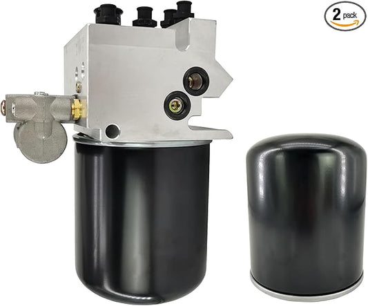 801266 Air Dryer Assembly 12V with Desiccant Cartridge Kit Fit for Kenworth Volvo Freightliner Columbia Peterbilt International Western Star Trucks Bus RV Tractors