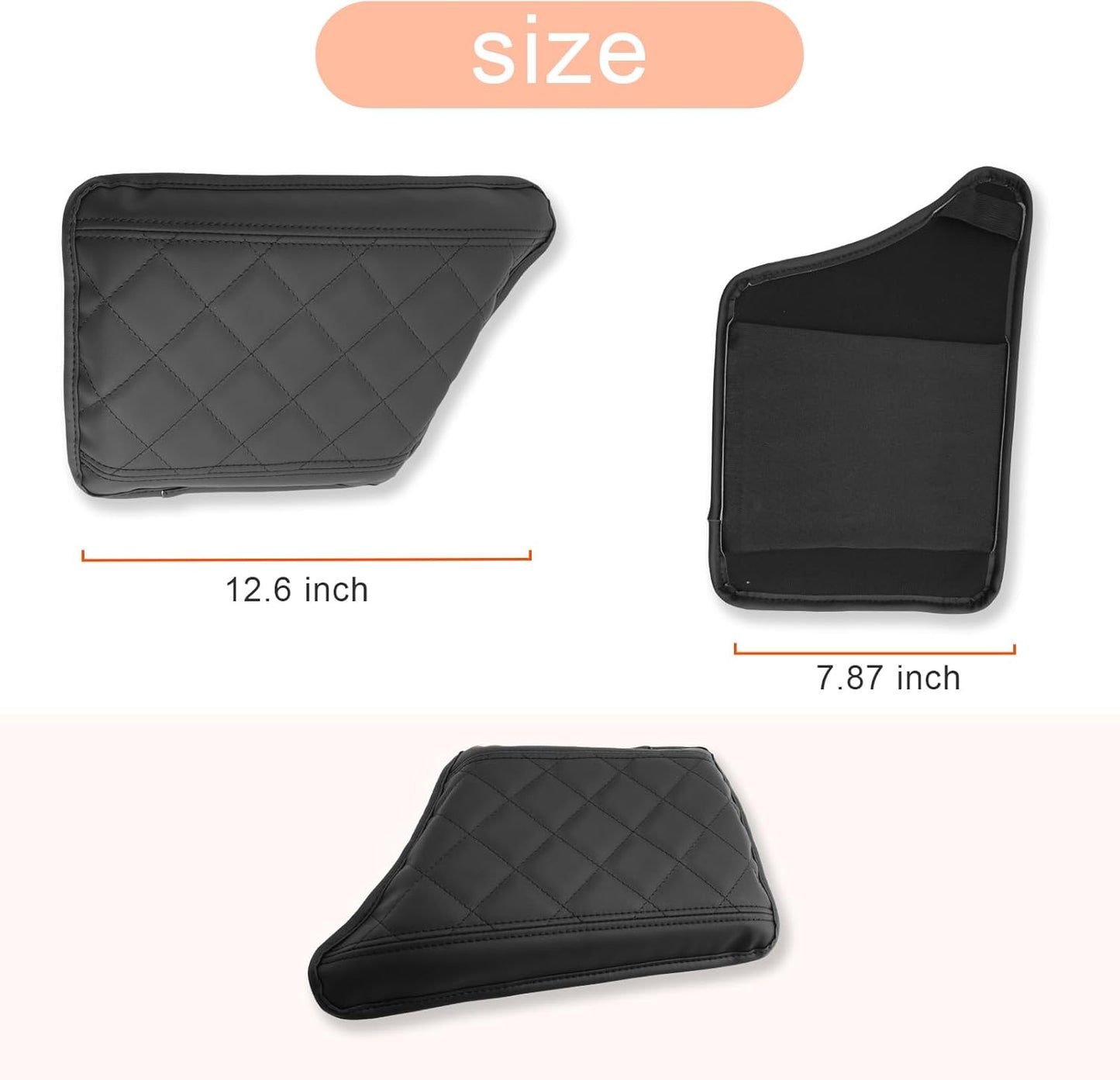CDEFG for Volvo XC90 2018-2024 Center Console Cover Armrest Box Cover for XC90 Accessories Console Arm Rest Protector 2019 2020 2021 2022 2023 2024 -NOT FIT S90/V90