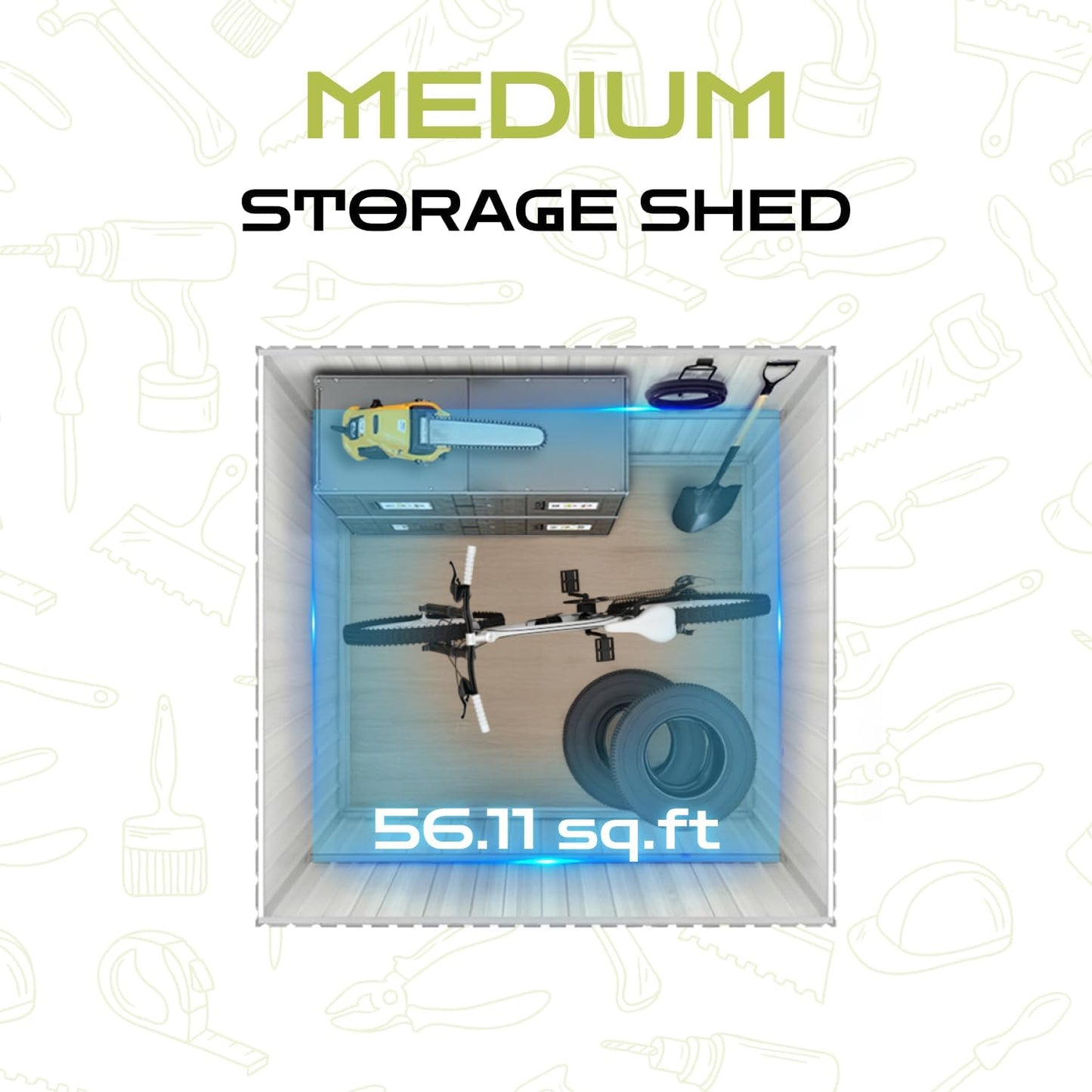 9.1' x 6.4' Outdoor Storage Shed, Sturdy Metal Building w/Windows & Lockable Doors for Garden, Backyard, Poolside and Lawn, Anthracite