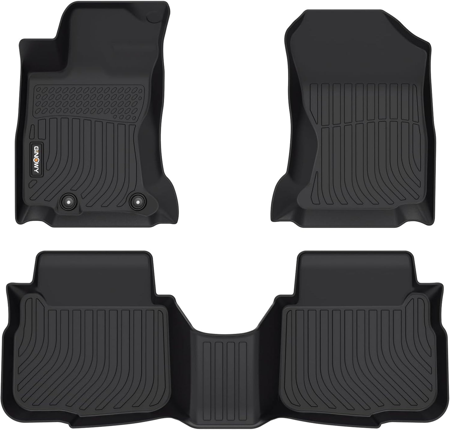 GINOWY-Floor Mats for Subaru Outback/Legacy 2020-2025, TPE All Weather Protection Floor Liners for Outback 2024, Automotive Rubber Car Mats Accessories, Black