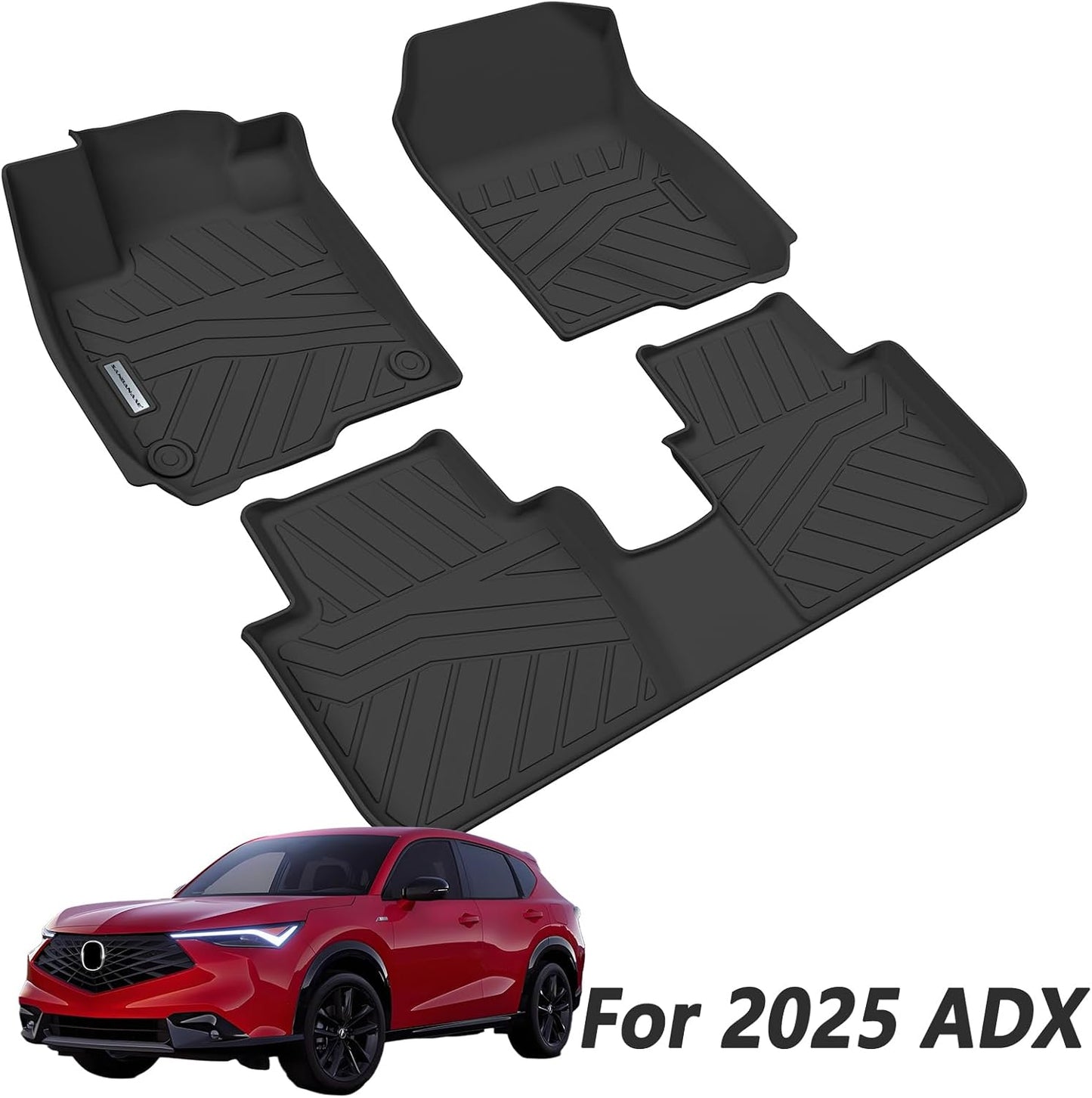 Floor Liners for 2025 Acura ADX TPE All Weather Protection 1st & 2nd Row Car Floor Mats 2025 ADX Accessories-Black