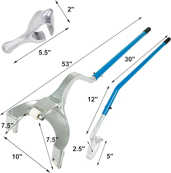 BLACKHORSE-RACING 22.5" to 24.5" Tire Changer Mount Demount Removal Tool Tubeless Truck Extra Bead Keeper Blue
