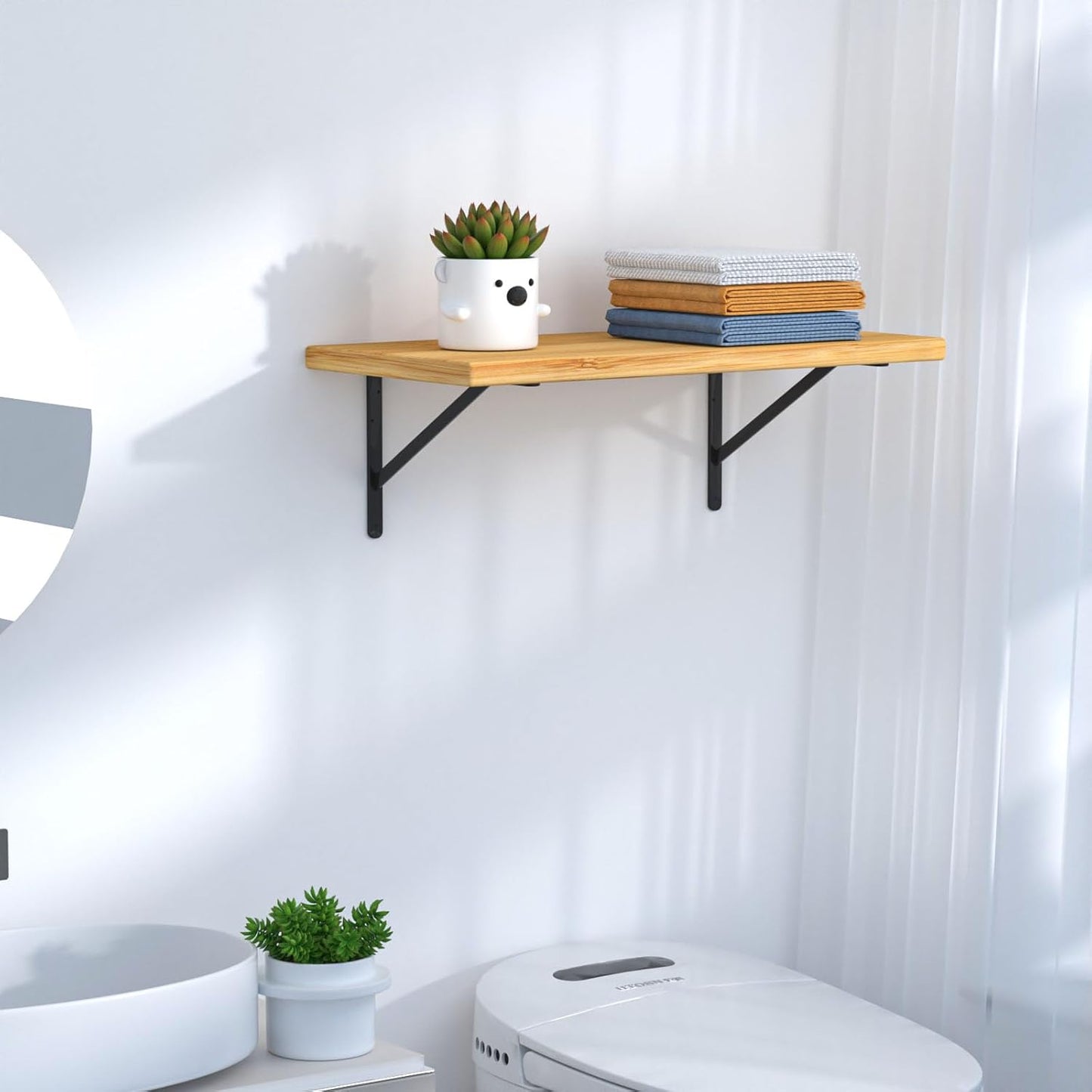 20 Pack L12 x H 8" Black Heavy Duty Shelf Brackets with Screws Metal Shelf Brackets Shelf Support Angle Brackets for Shelves L Brackets Heavy Duty Floating Shelf