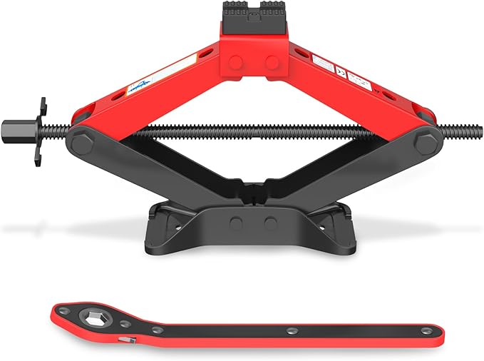 Portable Car Jack 3 Ton, Heavy Duty Scissor Jack for Car, Spair Tire Changing kit with Ratchet Wrench, Tire Jack Tool for Car SUV MPV