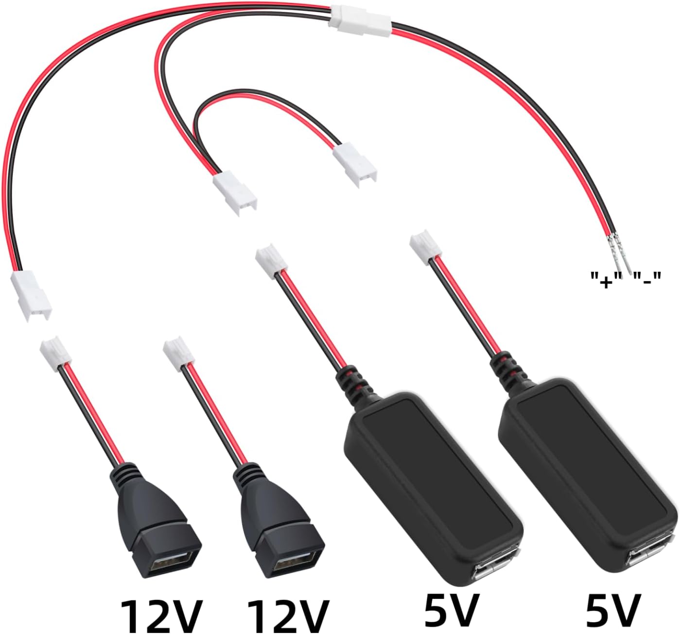 Radar Detector Cord hardwire kit,Dash cam Rearview Mirror Plug Cord,Install Three Devices at The Same time, Such as Baby Car Camera/Dash Cam/Portable Carplay Screen for Car/Backup Camera/Navigation