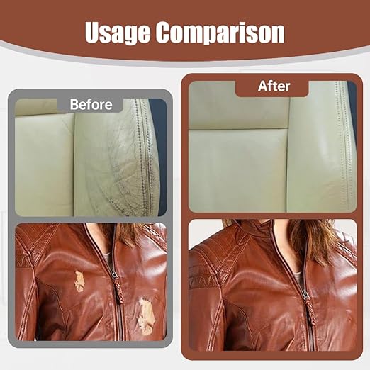 2026 New Advanced Leather Repair Gel, Vinyl Repair Kit for Car Seat, Professional Leather Repair Gel for Furniture, Multifunctional Couch and Jacket Repairs Kit (Coffee)