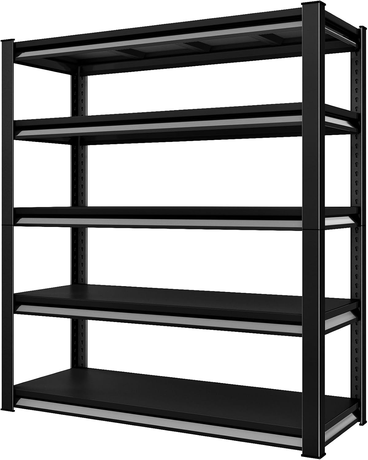 48" W Garage Shelving Heavy Duty，2800LBS Loads Adjustable Garage Storage Shelves,5-Tier Metal Storage Racks and Shelving Units, Utility Rack Shelves,48”W x 18”D x 78”H,Black