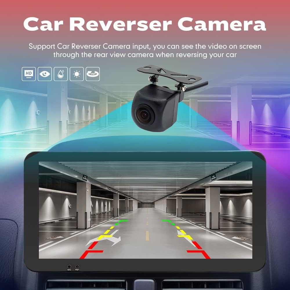 Kunfine Car CarPlay Android Auto Navigation Stereo GPS Radio Camera Display 10.33" QLED Touchscreen Headunit Tablet Media Player for Peugeot 301 2013-2022, if Applicable Quad Core 1G+32G Gloss Black