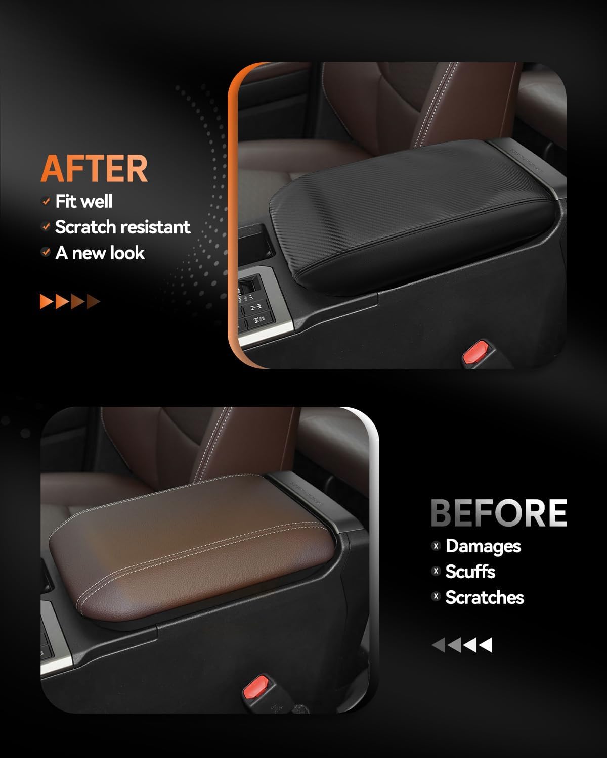 CDEFG for 2024 2025 Toyota Land Cruiser 250 Center Console Cover Armrest Box Cover for Land Cruiser (1958, Land Cruiser) Accessories Arm Rest Protector