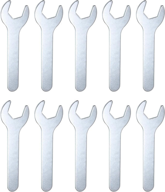 HARFINGTON 10pcs Small Wrench 21x126x2.8mm Metric U-Shaped Single Open Ended Spanner Super Thin Flat Head Galvanizing Wrench for Automotive Repair Furniture Assembly
