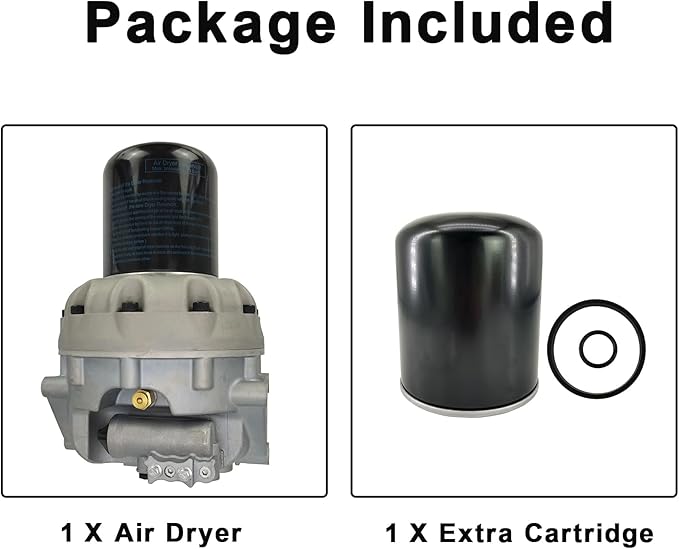 4324711010 Air Dryer System Saver 1200 Plus with Desiccant Cartridge Kit Fit for Wabco Freightliner Kenworth Mack Meritor Navistar Peterbilt Volvo Trucks