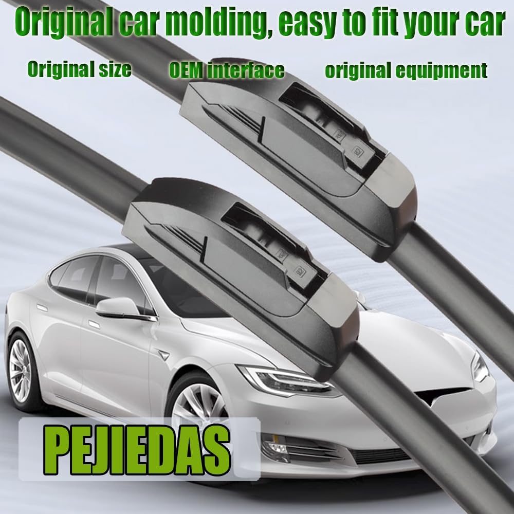 OEM Quality Front Wiper Blades, Replacement for 2006-2012 Toyota RAV4,2007-2012 Dodge Caliber,2010-2017 Chevrolet Equinox, OE Original Style (24 Inch + 17 Inch Front Wiper Blades)