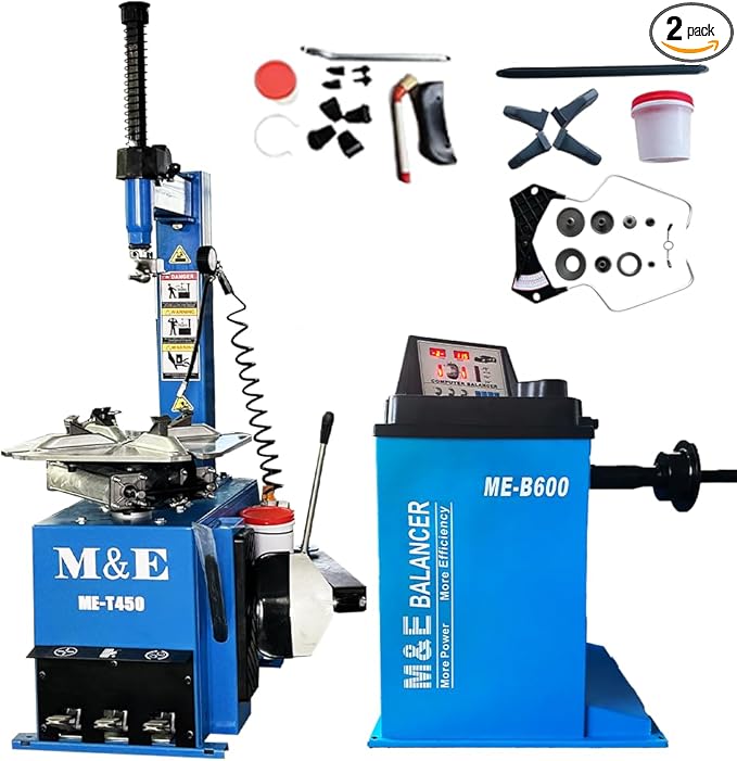 KATOOL ME Tire Changer Machine Wheel Balancer Machine Combo Tire Changer Tire Machine for Home Shop Garage Tire Repair Equipment(Combo)