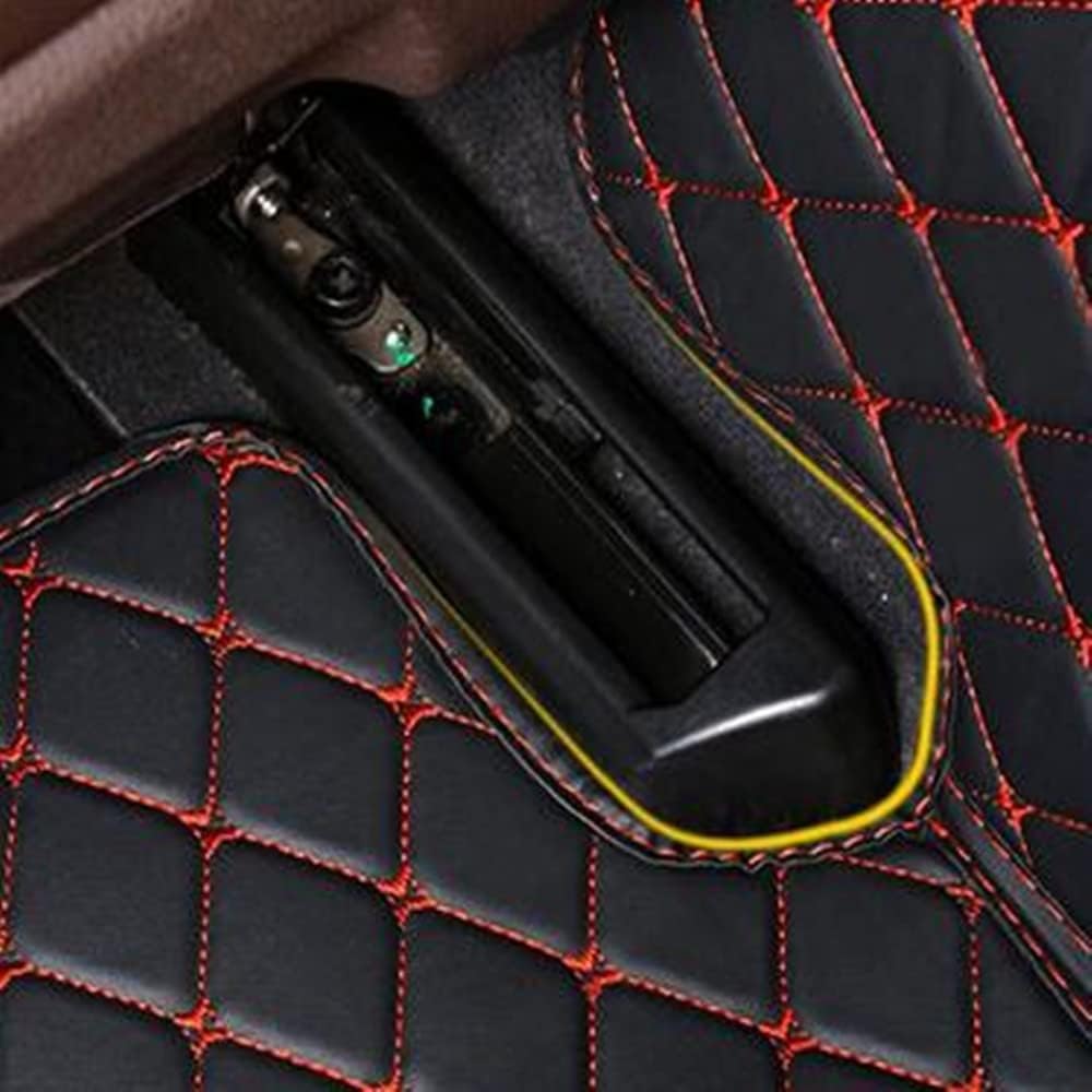 Custom All-Weather Protection Luxury Leather Floor Mats for Cars SUVs Trucks According Anti-Slip Leather Floor mats ﻿ (18,Yellow)