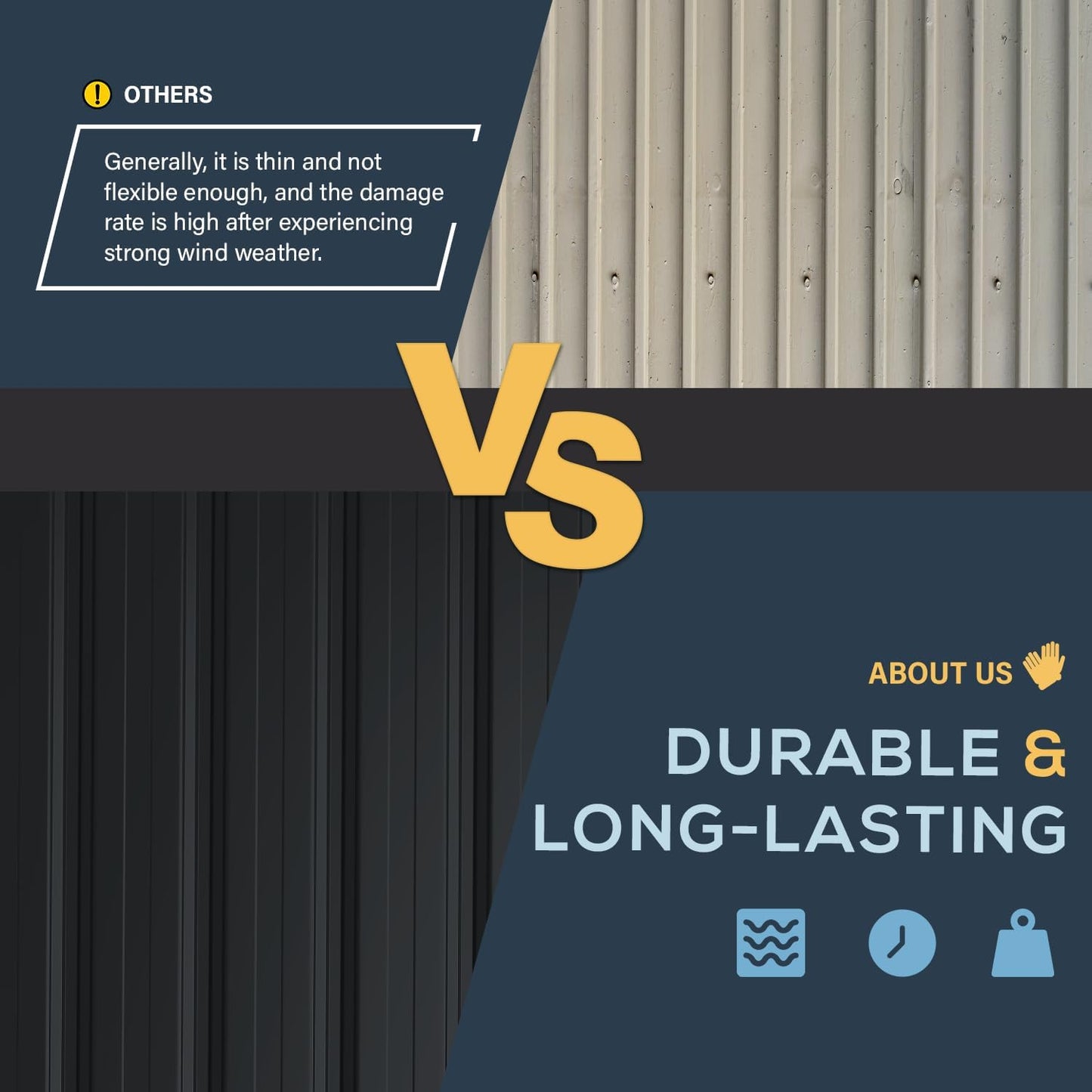 U-MAX Shed 10x10 Outdoor Storage - Large Metal Garden Sheds, Lockable for Backyard & Patio Use in Dark Grey