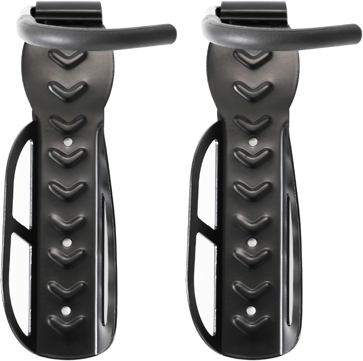 Vertical Bike Rack Wall Mount for Garage–Heavy-Duty Steel Bicycle Hook for Indoor Storage, Space-Saving Holder for Road, Mountain & Hybrid Bikes, Fits Tires Up to 2.6" Wide (2 Pack)