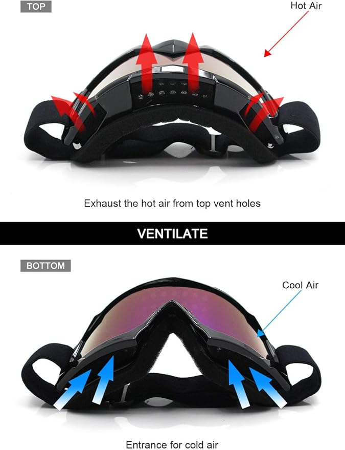 SPOSUNE Dirt Bike ATV Goggles UV400 Motorcycle Goggles for Men Women Youth Motocross Riding Goggles Windproof Dustproof