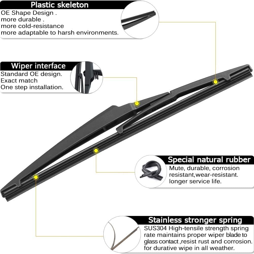 AUTOBOO 26"+19" Windshield Wipers with 11" Rear Wiper Blade Replacement for 2012 2013 2014 2015 2016 2017 Toyota Prius V -Original Factory Quality (Pack of 3)