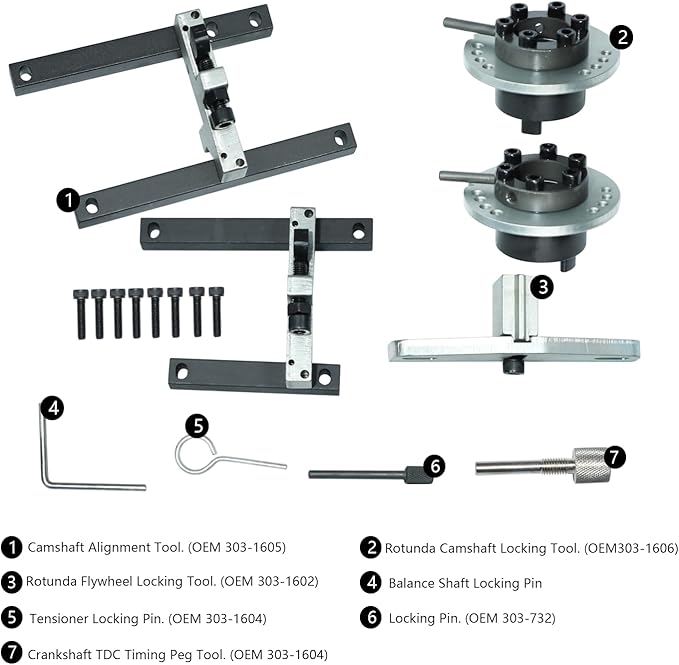 DPTOOL Belt Engine Timing Locking Setting Tools Set for Ford 1.0 ECOBOOST Lock Tool KIT SCTi