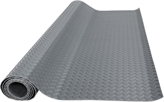 5 x 10 FT Garage Floor Mats - Slip Resistant Grip, Water & Stain Resistant PVC Mat for SUVs, RV Trailer,Truck,Pickup.2.8mm Thickened Diamond Plate Flooring Roll for Under Car,Parking Mats