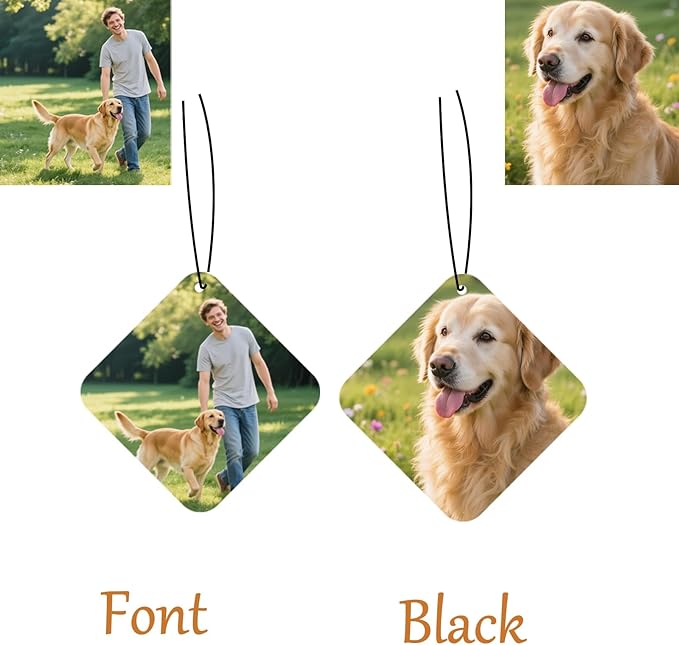 Custom Air fresheners with Picture,Personalized Air Freshener for Car,Cute Hanging Car Air Fresheners for Women,Double-sided Photo Printing Hanging Car Scents 30 scents available