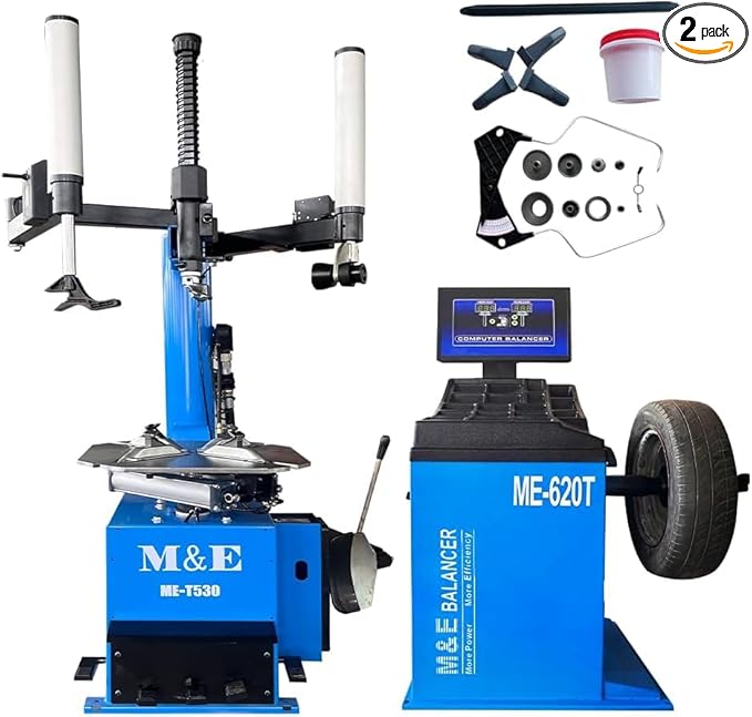 KATOOL ME 2.0HP Tire Changer Machine(Double Assist Arm+Bead Blaster) Wheel Balancer Machine Combo Tire Changer Tire Machine Tire Changing Machine Combo(530combo)