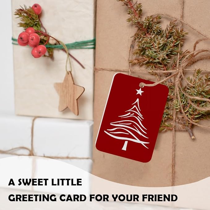 Red Winter Christmas Car Air Freshener 3 Pcs, Minimalist Christmas Winter Stockings Tree Air Freshener Hanging Decor for Cars Closet Drawer Books Accessories Gifts