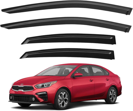 Window Visors Rain Guards for 2019 2020 2021 2022 2023 2024 Kia Forte, Out-Channel Window Vent Wind Deflectors Visors Shades for 19 20 21 22 23 24 Forte