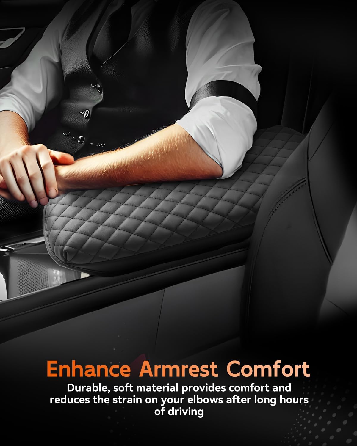 CDEFG for Chevrolet Blazer EV 2024 2025 2026 Center Console Cover Armrest Box Cover for Blazer EV (LT, RS) 2024 2025 Accessories Arm Rest Protector Thickened with Inner Pocket