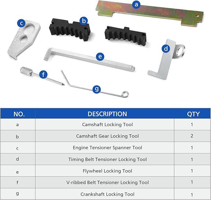 BETOOLL Engine Camshaft Alignment Locking Timing Tool Kit, Camshaft Holding Tool Compatible with Chevy Cruze Chevrolet Alfa Romeo 16V 1.6 1.8 en6340 km6340