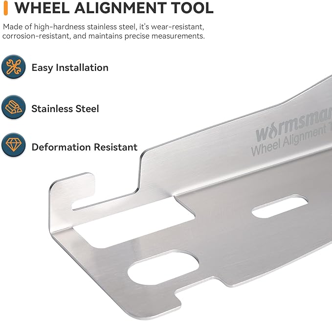Wheel Alignment Tool,Alignment Tool with 2 Tape Measures for Fast Accurate Camber/Toe Readings,Stainless Steel Wheel Alignment kit for Cars, SUVs and Light Trucks