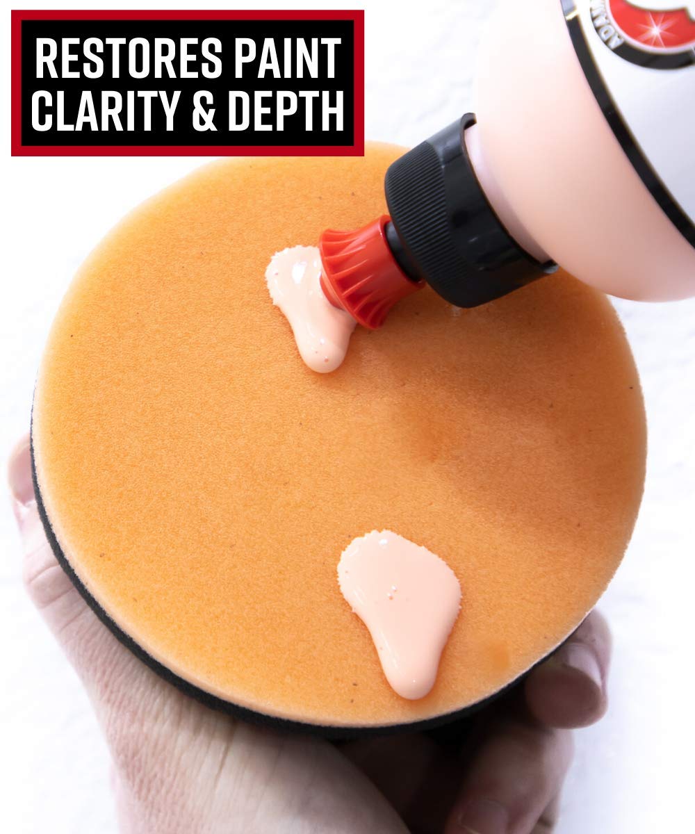 Adam's Polishes Car Scratch & Swirl Remover Hand Correction System | Remove & Restore Paint Transfer, Minor Imperfections, & Oxidation | Paired with Orange Compound Correction Pad Applicator (4oz)