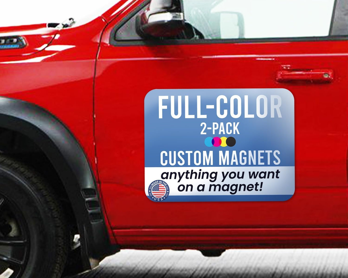 Magnet Me Up Customizable and Personalized Automotive Magnet Decals (18”x24” Rectangle)