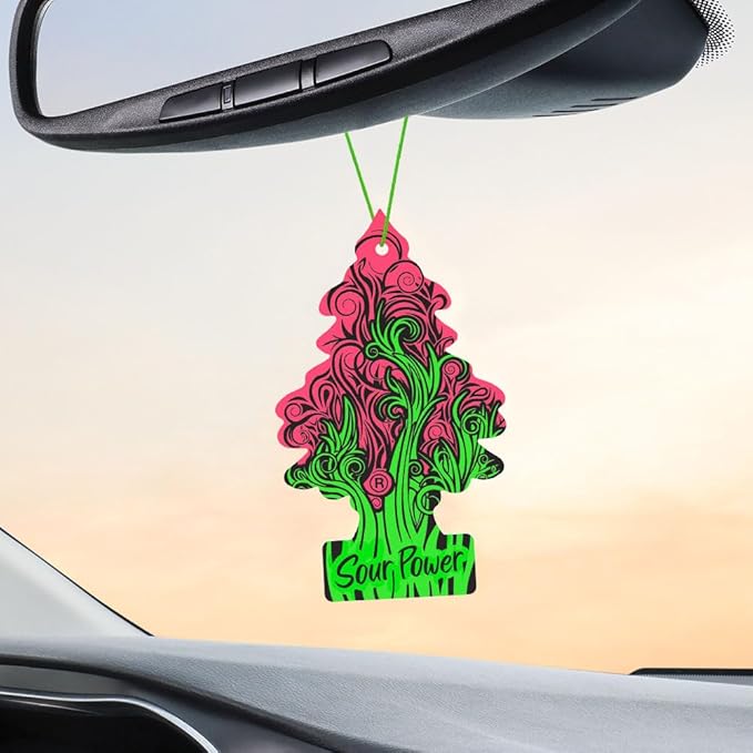 LITTLE TREES Car Air Freshener | Hanging Tree Provides Long Lasting Scent for Auto and Home | Sour Power, 24 Air Fresheners