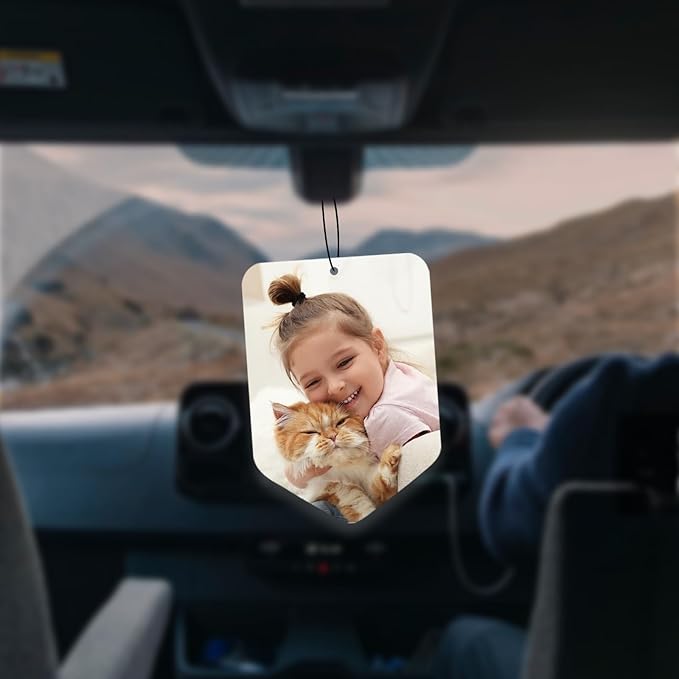Custom Air fresheners with Picture,Personalized Air Freshener for Car,Cute Hanging Car Air Fresheners for Women,Double-sided Photo Printing Hanging Car Scents 30 scents available