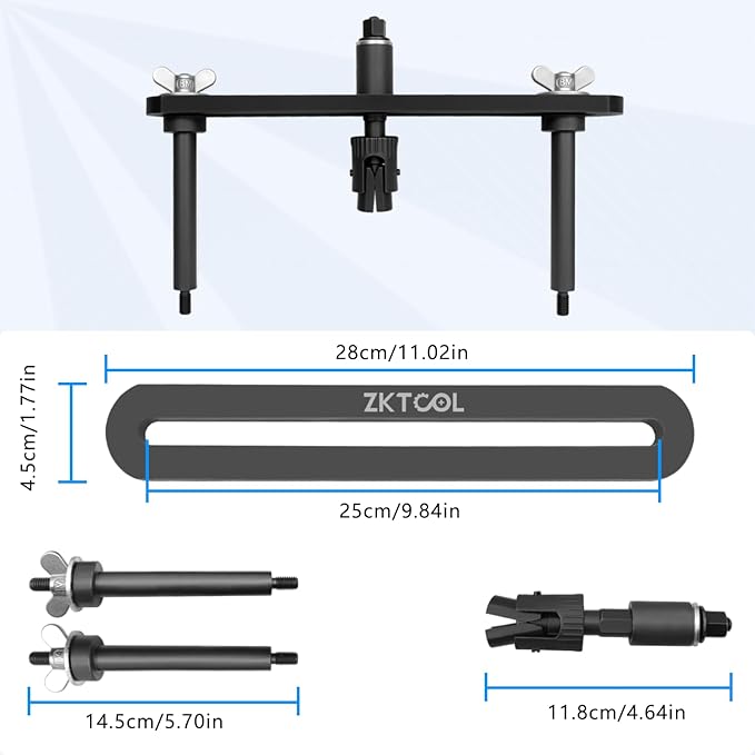 ZKTOOL New Upgraded Version Fuel Injector Puller Removal Tool Compatible with Land Rover Jaguar 3.0L 5.0L Gasoline Engine, Easily Remove Fuel Injectors Without Damage, Replaceable 310-197