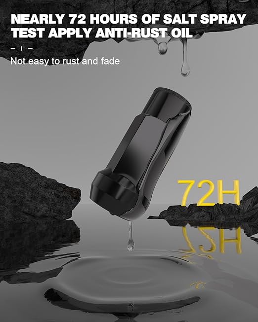 GAsupply M14x1.5 Extended Open End Lug Nuts Black, 1.9" 48mm Tall, 17mm Hex, Conical Seat 60 Degree, 20 Pack+1 Lug Nut Lock Key Socket