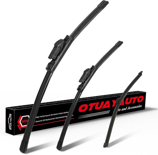 OTUAYAUTO Windshield Wiper Blades - Replacement for BMW X1 2016-2022, Front and Rear Wipers Set, Top Lock - 26"+16"+13" (Pack of 3)