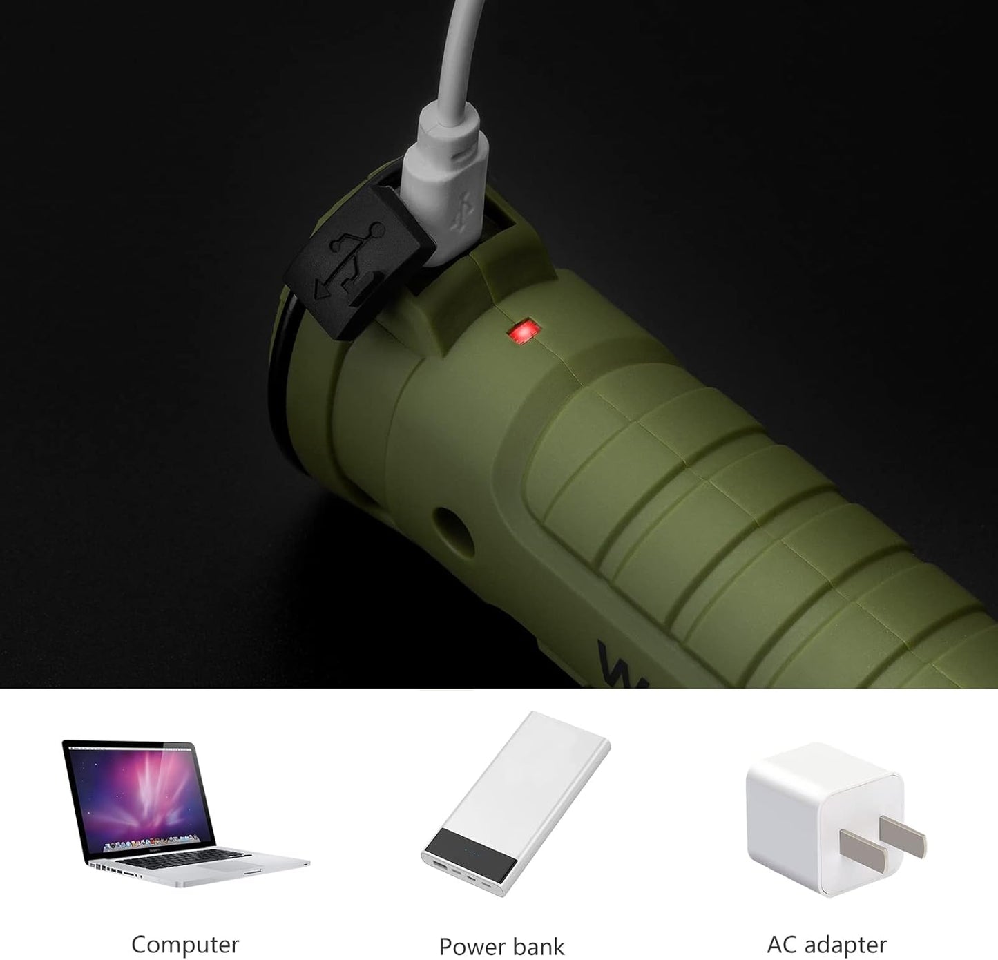 3 Pack Rechargeable LED Work Lights with Magnetic Base and 360° Rotation, 5 Modes for BBQ, Camping, Reading, and Car Repair