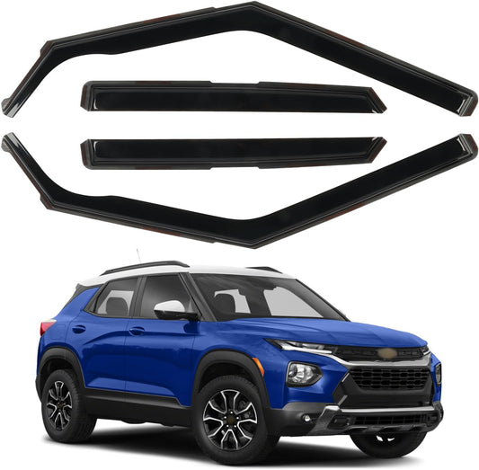 Rain Guards Fit for Chevrolet Chevy Trailblazer 2021-2025, in Channel Window Deflectors, Smoke Tinted Vent Window Visors, Vent Shade Shield, 2021 2022 2023 2024 2025, 4pcs