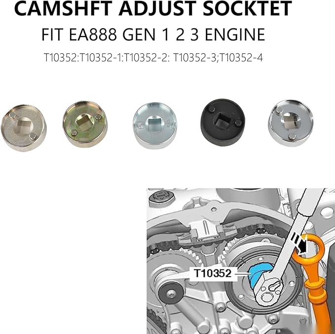 DPTOOL 2006-2018 EA888 1.8 2.0 TSi TFSi Camshaft Crankshaft Engine Timing Tool Replace for Volkswagen Compatible with Audi VW T10352 T10355 T40271 T10368 T40267 T40266 T40267 T10060A T40011
