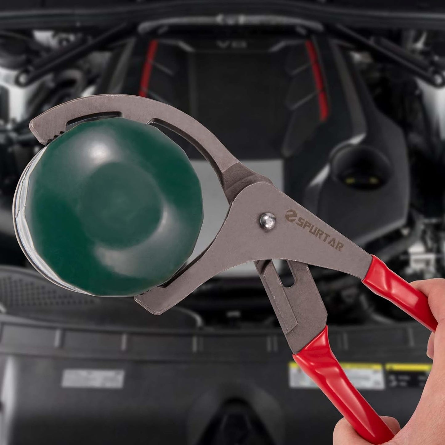 Spurtar Swivel Oil Filter Wrench Set of 7, Adjustable Wrench 2-3/4" to 5-1/4" (70-133mm), 9" & 12" Universal Oil Filter Pliers, 3-Jaw Oil Filter Removal Tool for 4S Shop Auto Repair Mechanic DIY