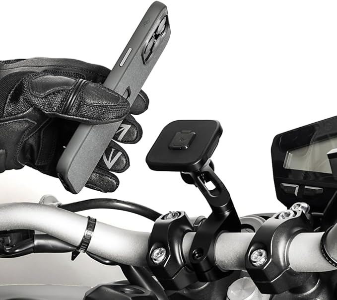 Peak Design Mobile Motorcycle Bar Phone Mount V2, Qi2 Charging, SlimLink Mounting Technology, Rigid Arm, Fits a Variety of Handlebars (7/8"-1.25" Diameter), Vibration Isolator, Motorcycle Phone Mount