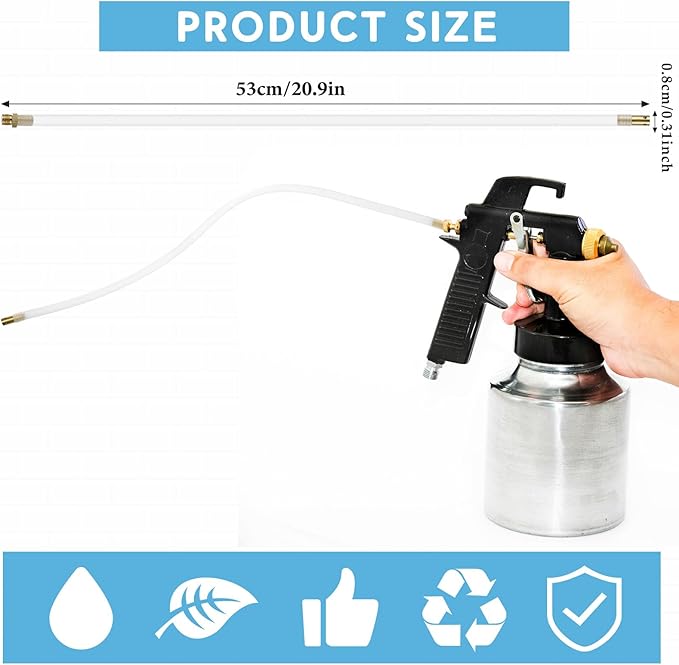 4 Pcs 20.87'' Spray Can Nozzle Extension Hose 8 mm Undercoating Spray Gun Flexible PVC Hose for Vehicles Cars Trucks