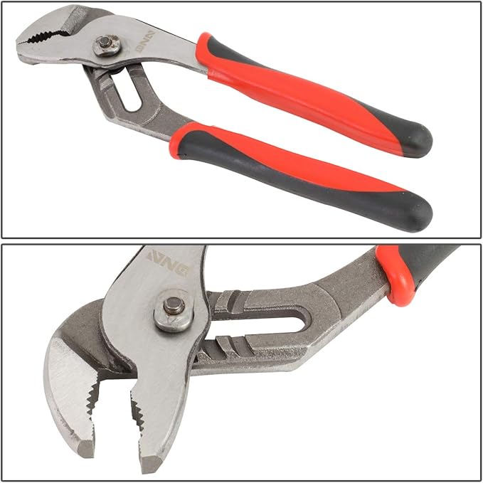 DNA Motoring TOOLS-00058 2 Piece Pliers Set – 6-1/2 inch Hand Tools w/Durable Jaws, Milled Teeth, Hot-Riveted Joint
