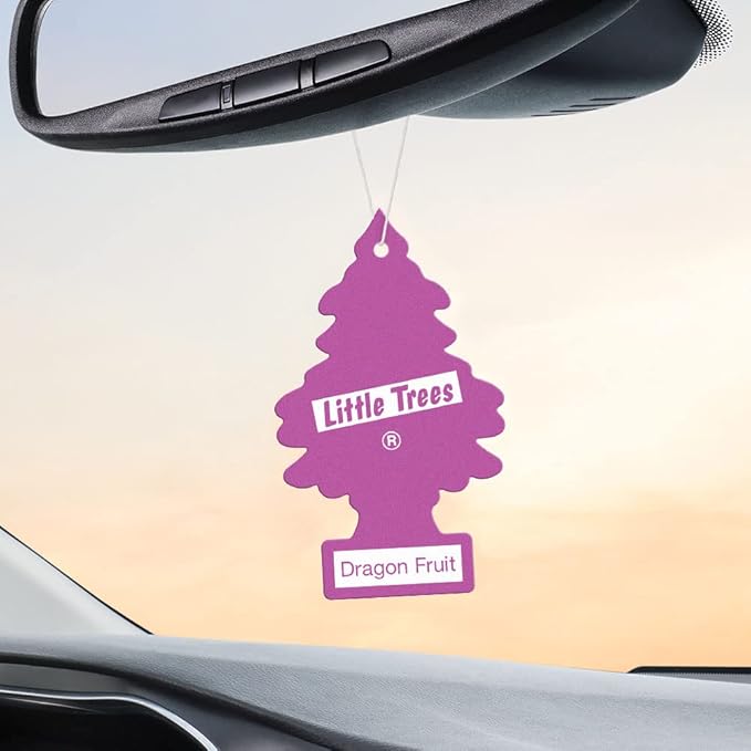 LITTLE TREES Car Air Freshener | Hanging Tree Provides Long Lasting Scent for Auto and Home | Dragon Fruit, 24 Air Fresheners