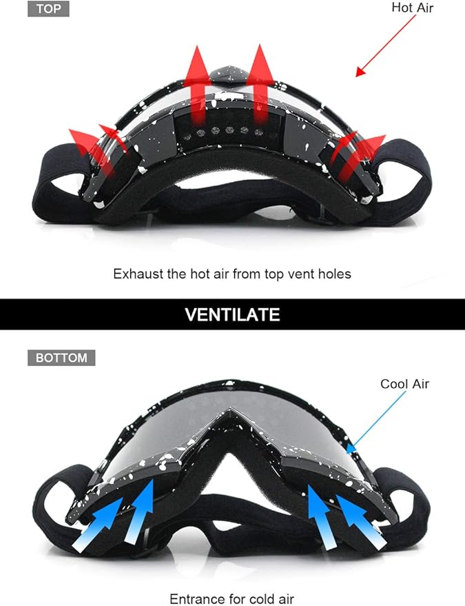 SPOSUNE Dirt Bike ATV Goggles UV400 Motorcycle Goggles for Men Women Youth Motocross Riding Goggles Windproof Dustproof