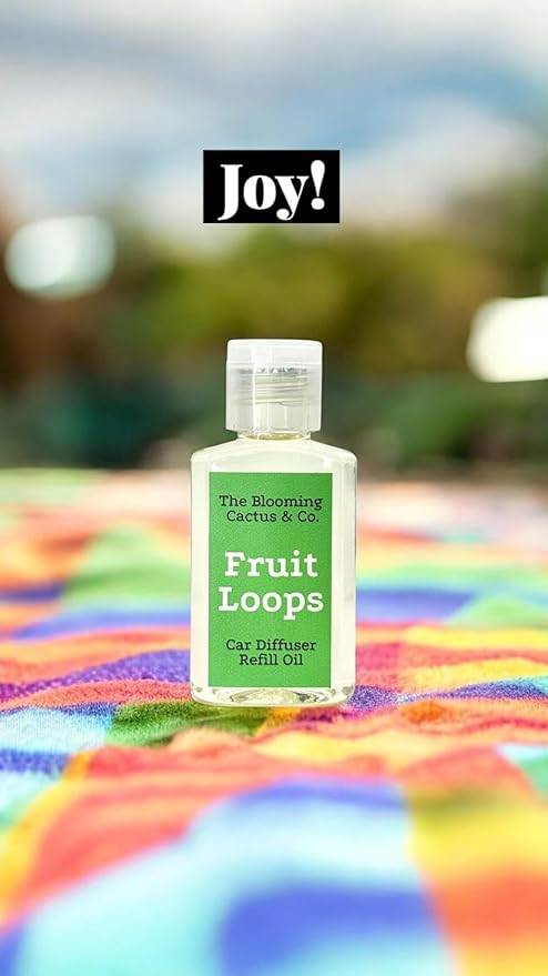 The Blooming Cactus & Co. - Car Diffuser Refill - Fragrance Oil Diffuser Refill - Reed Diffuser Refill 30 gr (Fruit Loops)