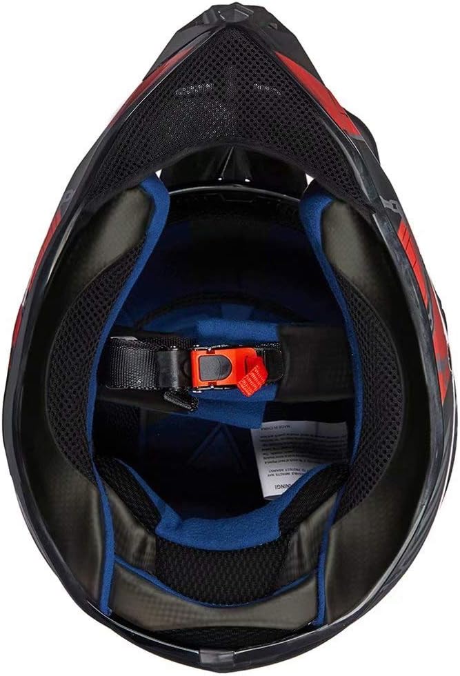 ILM Youth & Kids Dirt Bike Helmets Motocross ATV Dirtbike BMX MX Offroad Full Face Motorcycle Helmet, DOT Approved Model 128YS (Red Black, Youth-Medium)